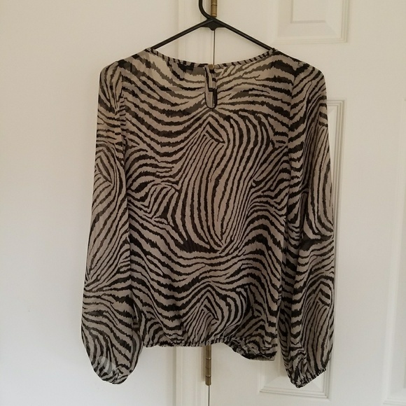 Women small blouse fancy modern tiger stripe - Picture 3 of 3